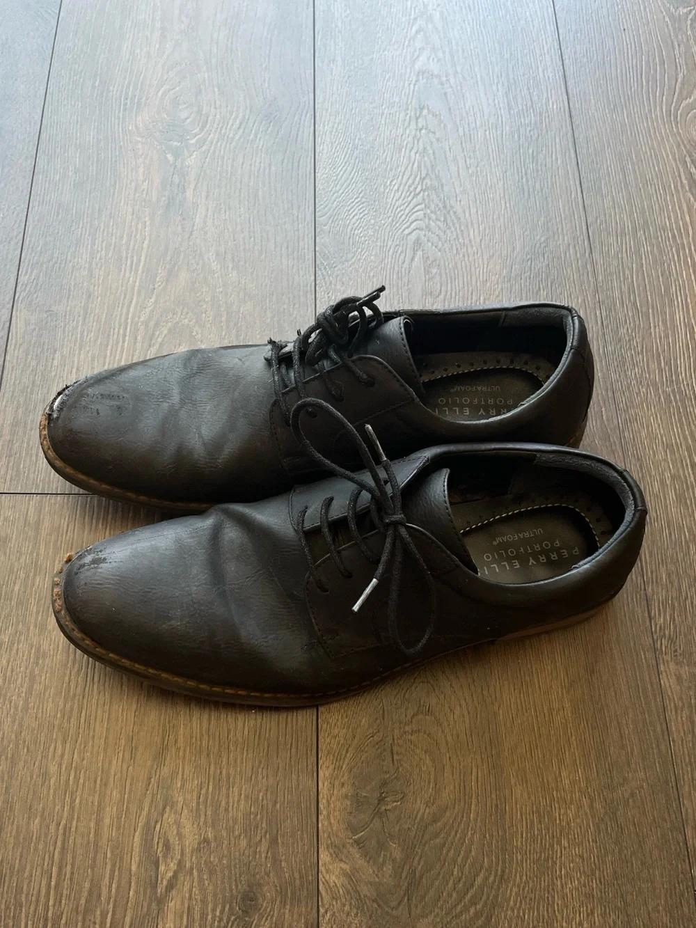 Perry Ellis Portfolio Leather Derby Shoes